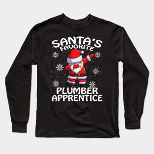 Santas Favorite Plumber Apprentice Christmas Long Sleeve T-Shirt